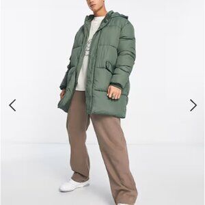 Sage green winter coat (new look men) NWT